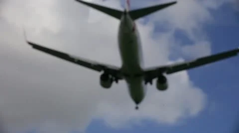 Airplane landing Stock Footage 21967541
