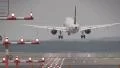 Airplane landing HD Footage