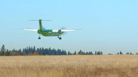 Airplane Landing Stock Footage 31821299
