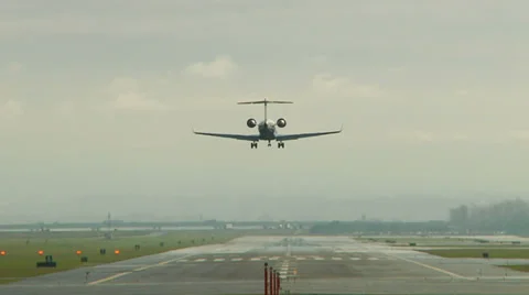Airplane Landing Stock Footage 31821419