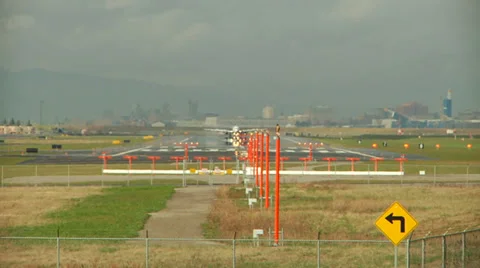 Airplane Landing Stock Footage 31821511