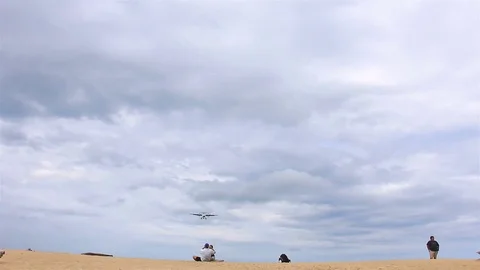 Airplane landing . Stock Footage 70867488