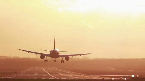 Airplane landing Video stock 71059938