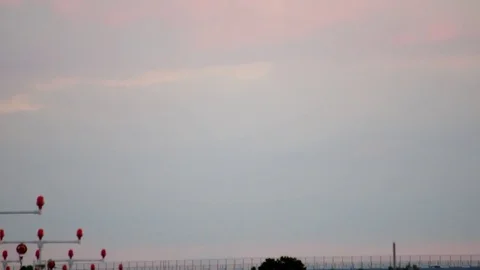 Airplane landing Stock Footage 71064749