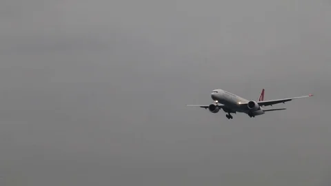 Airplane is landing. Stock Footage 84274125