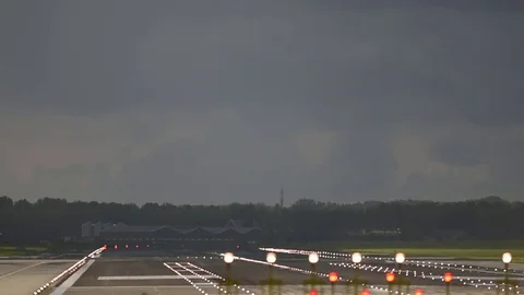 Airplane landing Stock Footage 84790167