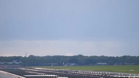 Airplane landing Stock Footage 84790190