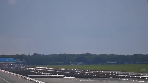 Airplane landing Stock Footage 84790212