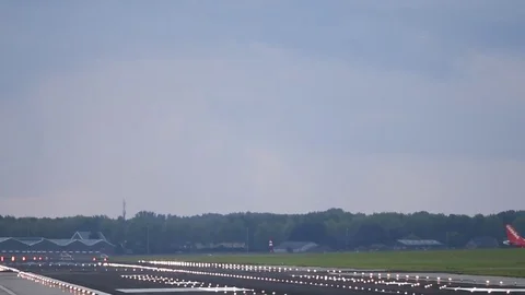 Airplane landing Stock Footage 84790246