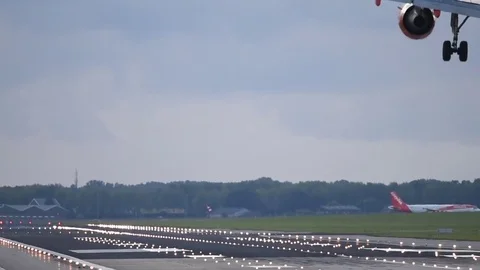 Airplane landing Stock Footage 84790259