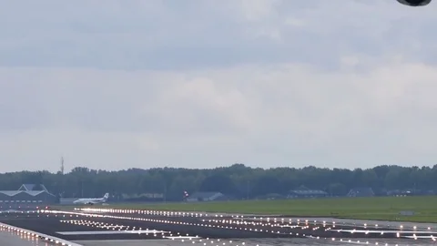 Airplane landing Stock Footage 84790279