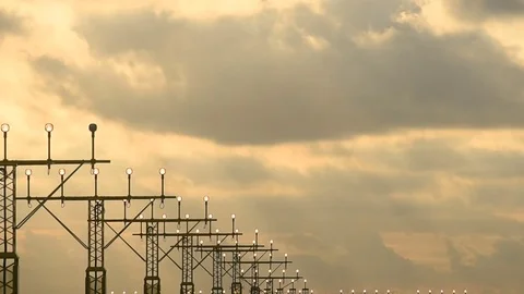 Airplane landing Stock Footage 84790403