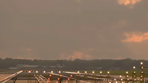 Airplane landing Stock Footage 84790468