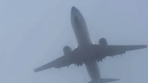 Airplane landing Stock Footage 84790593