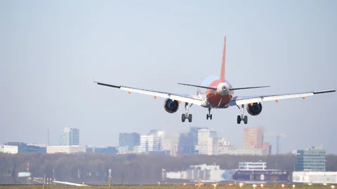 Airplane landing Stock Footage 88436754