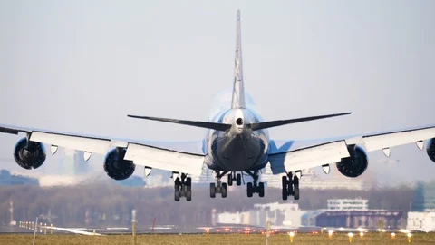 Airplane landing Stock Footage 88437059