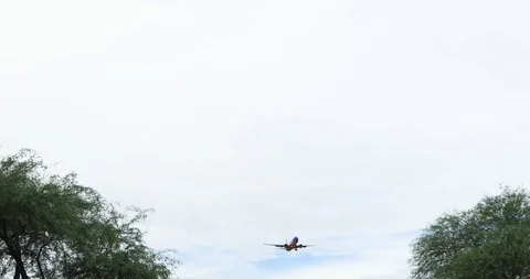 Airplane Landing Stock Footage 97858110