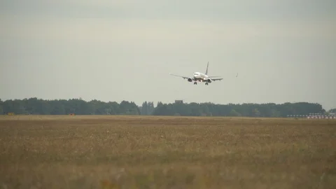 Airplane landing Stock Footage 117184287