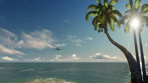 Аirplane is landing Stock-Footage 128954174