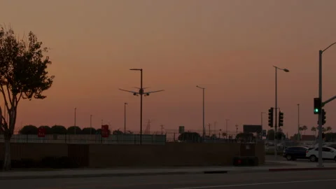 Airplane landing  Stock Footage 169561073