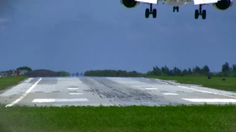 Airplane Landing Video stock 327502793