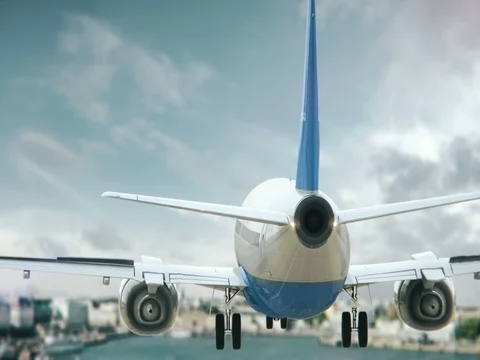 Airplane Landing Helsinki Finland Stock Footage 83495953