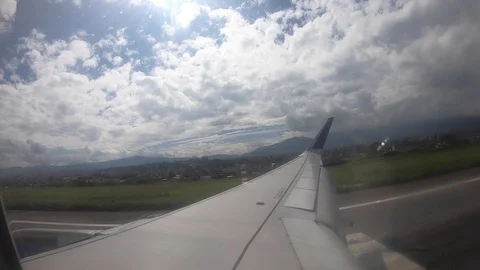 Airplane Landing at Kathmandu Stock Footage 124274697