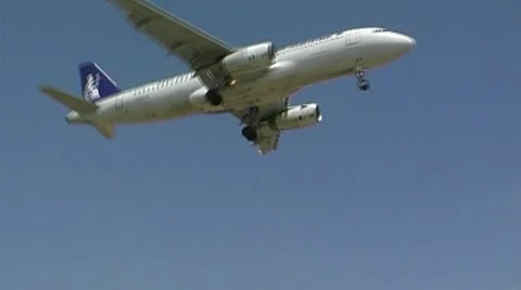 Airplane landing - NTSC Stock Footage 8986719
