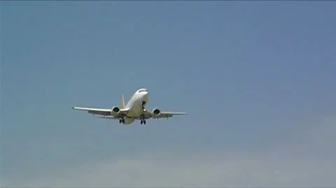 Airplane landing - NTSC Stock Footage 8986726