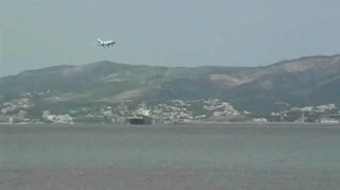 Airplane landing - NTSC Stock Footage 8986746