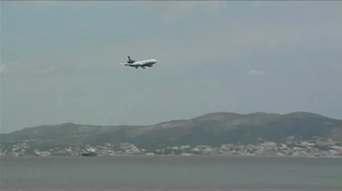 Airplane landing - NTSC Stock Footage 8986753