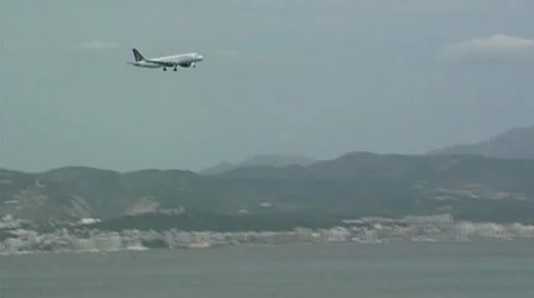Airplane landing - NTSC Stock Footage 8986755