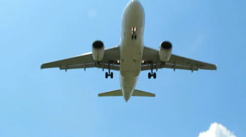 Airplane landing or take of overhead Stock Footage 24776702