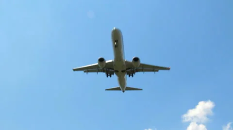 Airplane landing or take of overhead Stock Footage 24776712