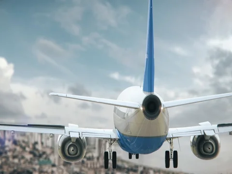 Airplane Landing Panama Stock Footage 83560595