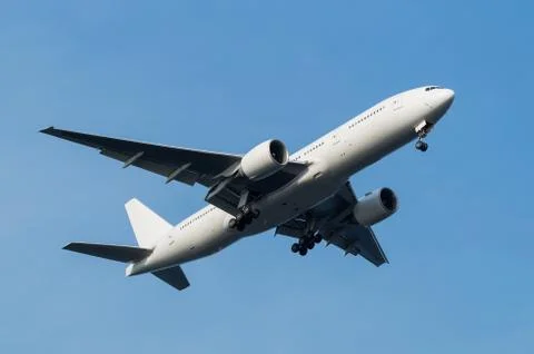 Airplane landing Stock Photos