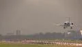 Airplane landing, runway overview HD Footage