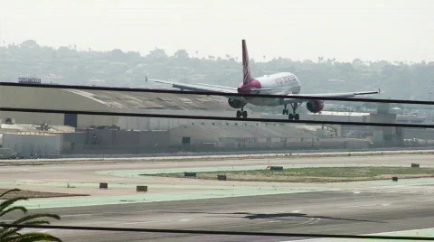 Airplane Landing Sequence HD Stock Footage 483046