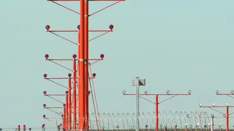 Airplane Landing Small  Stock Footage 12422018