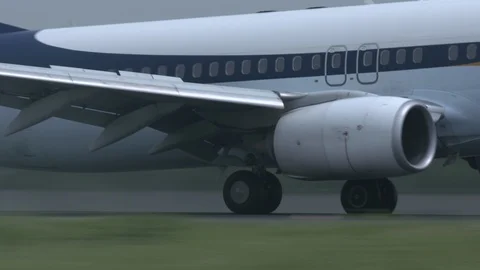 Airplane Landing smoothly Stock Footage 106622211