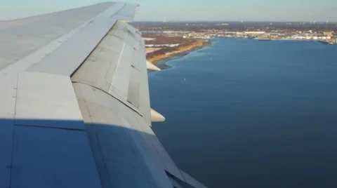 Airplane Landing Tilt Shift Stock Footage 31821354