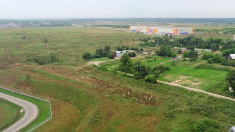 Airplane landing, view from the window Video stock 162154138