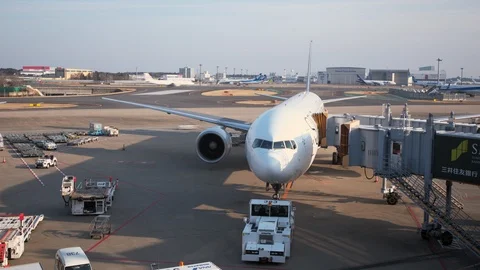 Airplane leaving 01 Stock Footage 105887905