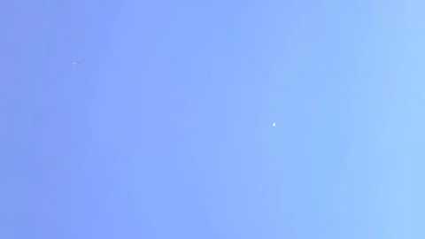 Airplane Leaving the Moon Stock-Footage 337565729