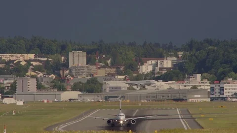 Airplane Lift Off Stock-Footage 76922962