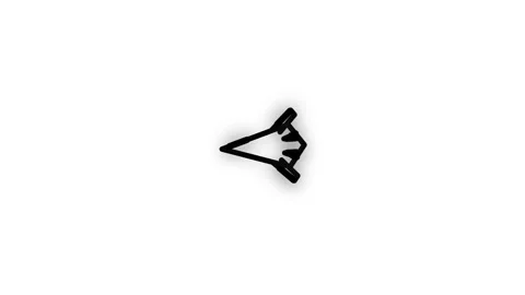 Airplane Line Icon Animation Loop White Background Video stock 337926640