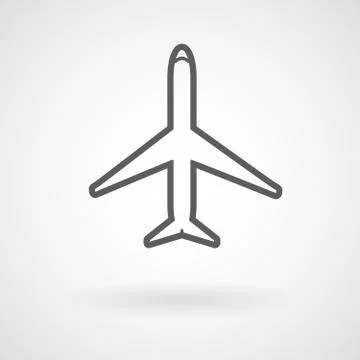 Airplane line icon, vector Stock Illustration