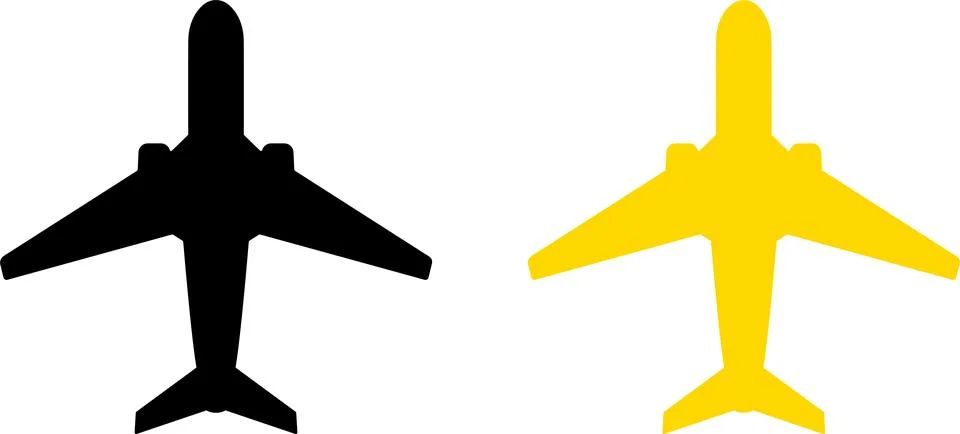Airplane line path vector icon of air plane flight route with start point Illustration