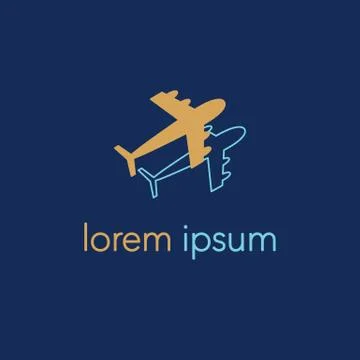 Airplane logo design Stock Illustration