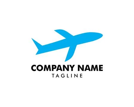 Airplane Logo Template Design Vector Stock Illustration